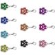 thumbnail image 1 of 10 Pack Colorful Enamel Dog Cat Kitten Paw Charms Charms with Zipper Closure for Key Rings, 1 of 3
