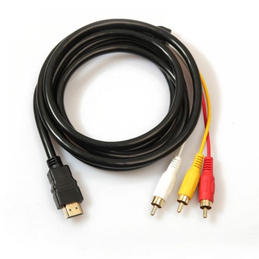 Prónoia HDMI to RCA Audio Cable 5ft/1.5m HDMI Male Connector to 3RCA (Red Yellow White) Video AV Converter Adapter Cable for HDTV DVD and Most LCD Projectors