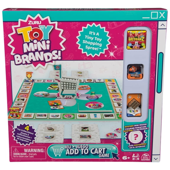 Spin Master Games, Toy Mini Brands Add to Cart Game with 4 Collectible Toy Mini Brands Figures, Ages 8+