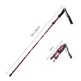 thumbnail image 2 of Mountaineering staff aluminum alloy folding ultra-light short telescopic outdoor hand long hiking crutches walking staff-red, 2 of 6