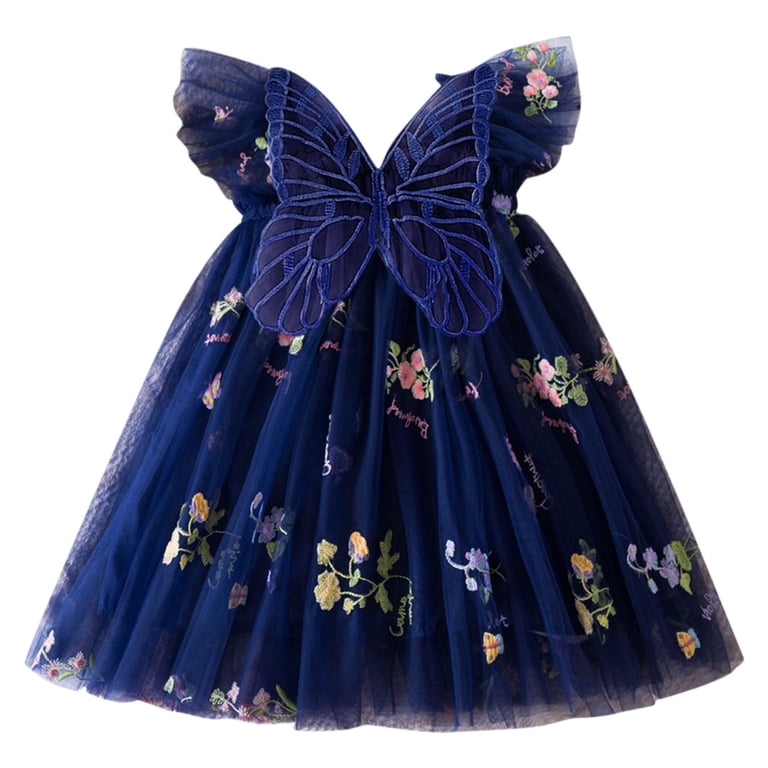 3t navy blue dress Toddler Girls' Smocked Waist Dress (2T-4T)