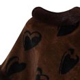 thumbnail image 4 of Fewfanhot Faux Fur Trim Printed Poncho Cape, Thick Warm Fleece Lined Wrap Shrug Coat for Women Fall Winter, 4 of 9