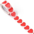 thumbnail image 3 of 2 rollos de 1000 pegatinas de papel con forma de corazón, 25 x 24 x 0,1 mm, rojas, para bodas, manualidades, álbumes de recortes, regalos decorativos, fiestas, sobres, sellos, embalajes de regalo., 3 of 4