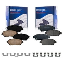 Detroit Axle - 4pc Brake Pads for 2004-2010 Toyota Sienna, 4 Front and Rear Ceramic Brake Pads 2005 2006 2007 2008 2009 Replacement