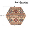 thumbnail image 2 of Yiaed Traditional Tribal Aztec Print Leather Coasters for Drinks - Cup Coasters Coffee Table Kitchen Table Bar, Home & Office Gifts Handmade Drink Coasters-Hexagon, 2 of 6