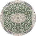 thumbnail image 1 of Ahgly Company Machine Washable Indoor Round Traditional Tan Brown Gold Area Rugs, 4' Round, 1 of 7