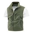 thumbnail image 2 of Feipeng Men's Casual Lightweight Outdoor Fishing Work Safari Travel Photo Cargo Vest Jacket Multi Pockets, 2 of 6