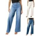 thumbnail image 2 of Aihuaihua Wide Leg Jeans for Women High Waist Baggy Denim Jeans Strechy Straight Leg Boyfriend Pull On Casual Pants Baggy Jeans for Women Trendy 2025, 2 of 6