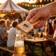 thumbnail image 4 of iZHH With Wood Handle—Available In Round And Styles; Portable For Home Use Festivals And Parties; Opens Bottled Beverages, B, 4 of 5