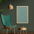 thumbnail image 2 of Turquoise Wall Art with Frame, Wavy Lines with Abstract Chevron Pattern Herringbone Stripes Retro Zigzag Image, Printed Fabric Poster for Bathroom Living Room, 23" x 35", Multicolor, by Ambesonne, 2 of 2