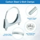 thumbnail image 4 of Paquete de 4 abrazaderas en U para silenciador Uxcell para diámetro de 51mm(2"), abrazadera de tubo de escape en forma de U, abrazaderas en U tipo silla para conexión de tubos, 4 of 6