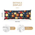 thumbnail image 3 of Naloa Colorful Astronomy Super Soft 20x60 Body Pillow Case,Long Side Hidden Zipper（PILLOWS ARE NOT INCLUDED）, 3 of 7
