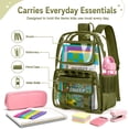 thumbnail image 7 of DAKIMOE Clear Backpack Heavy Duty Large Capacity PVC Transparent Waterproof Bag for School Stadium College Men Women, 7 of 7