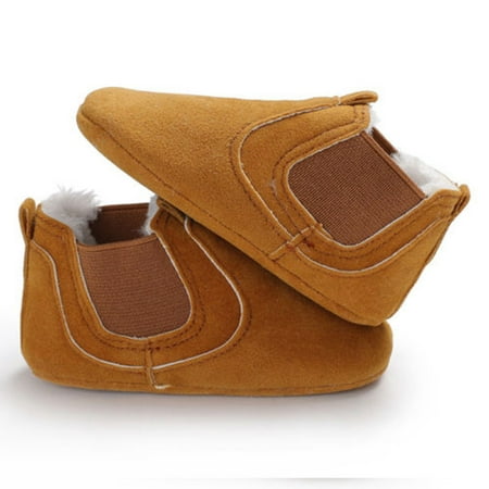

Qmyliery Baby Boys Girls Soft Sole Shoes Anti-slip Leopard Prewalker Boots Infant Cute Warm Shoes
