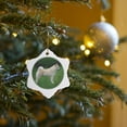 thumbnail image 7 of 3drose, Norwegian Buhund, 3 inch Snowflake Porcelain Ornament, 7 of 7