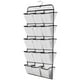 thumbnail image 1 of Zapatero colgante de doble cara con 30 bolsillos grandes y percha giratoria blanco, 1 of 9