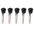 5 Sets Mini Round Rocker Switch Spst On Off 20Mm With Wires For Easy ...