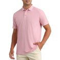 thumbnail image 4 of CAMISAS POLO PARA HOMBRE CHIC INSPIRADOR DE MANGA CORTA LIGERAS DE AJUSTE REGULAR CASUAL PARA NEGOCIOS CAMISETA DE GOLF SÓLIDA M ROSA, 4 of 6