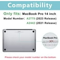 thumbnail image 2 of MacBook Pro 14 Pouces Étui 2023 2022 2021 Modèle A2779 M2 A2442 M1 avec Puce Pro/Max, Coque Rigide, 2 of 5