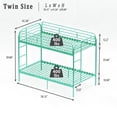 thumbnail image 6 of Jopath Twin over Twin Bunk Bed,Metal Bed Frame with Full-Length Guardrail and 2 Ladders,No Box Spring Needed, Easy Assemble,Green, 6 of 6