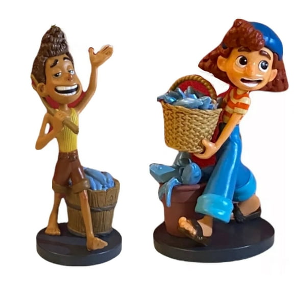 Alberto Human Boy & Giulia Pvc Cake Topper Figure Figurine New Rare Cute 3” Luca New