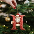 thumbnail image 6 of Luoshdecor 26 Letter Ornaments Christmas Tree Decoration,Acrylic Personalized Santa Claus Initial Letter Decor for Tree DIY Craft Christmas Fireplace Party(H), 6 of 7