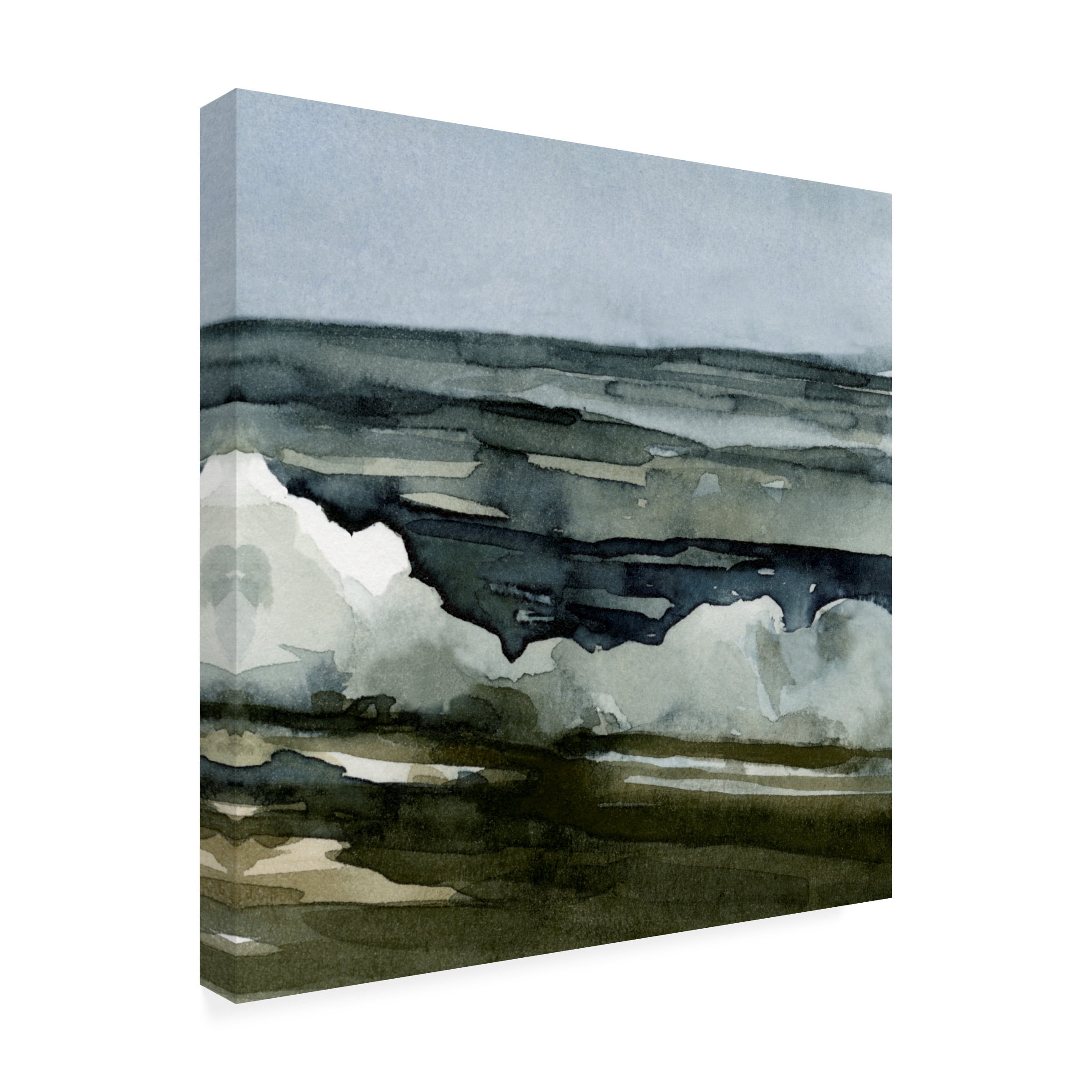Emma Caroline 'Loose Watercolor Waves III' Canvas Art