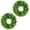 Large Leaves, variant on 2 Pack Artificial Boxwood Wreath - 11" Mini-Sized Boxwood Wreath Green Candle Wreath for Wall Window Home Decoration