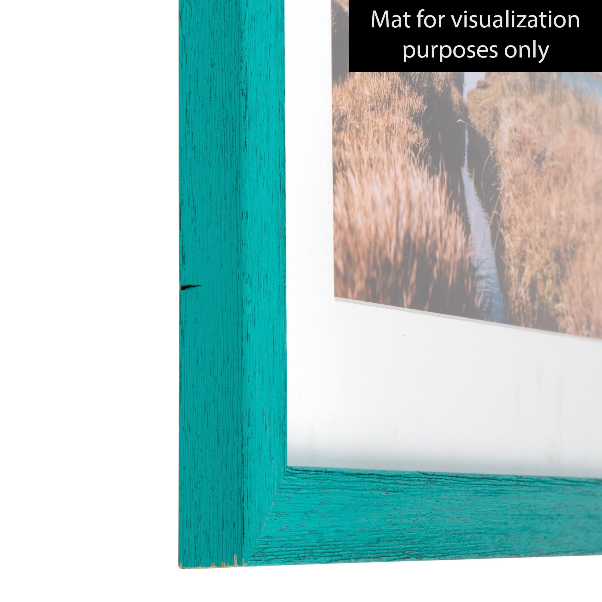 ArtToFrames 18" x 24" Aqua Picture Frame, 18x24 inch Green Wood Poster Frame (WOM-4428), 2 Pack
