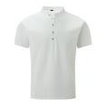 thumbnail image 3 of XIYON Men's Polo Shirt Men Short Sleeve Shirts Casual Solid Holiday Shirts Tops Fashion Casual Classic Collared Golf Shirts Polo Shirts For Men, 3 of 5