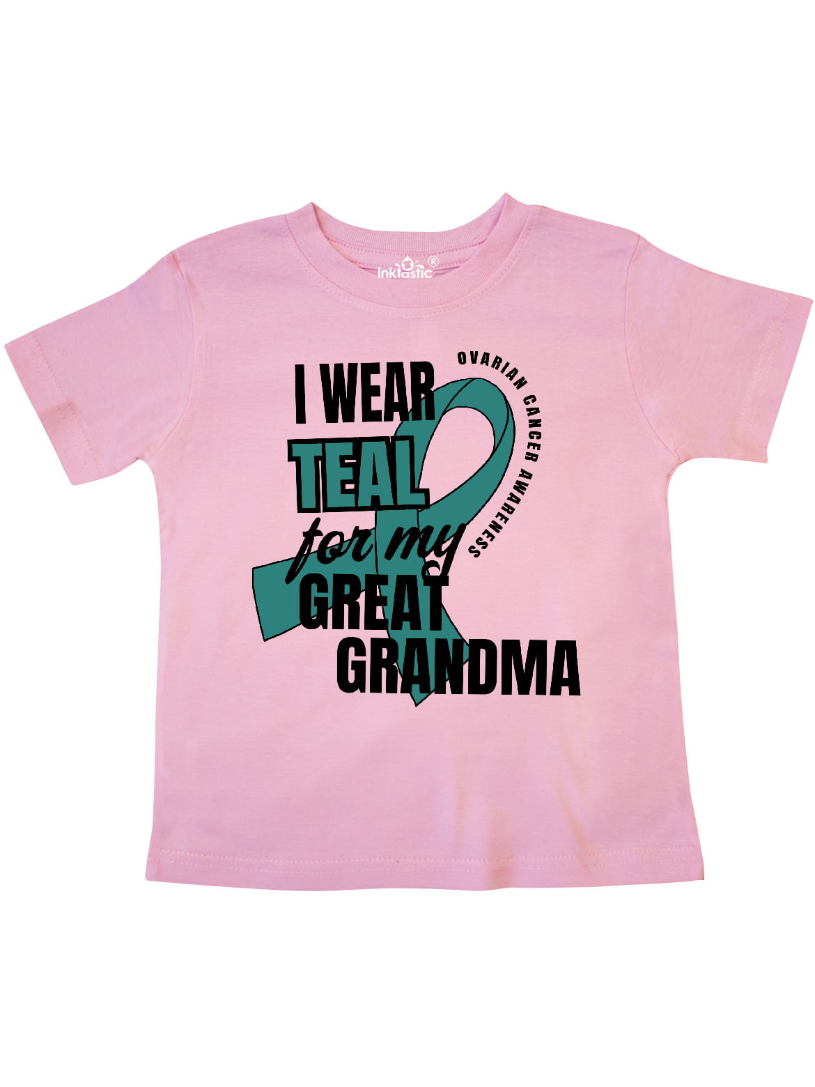 inktastic I Wear Teal for My Grangran Ovarian Cancer Awareness Baby T-Shirt