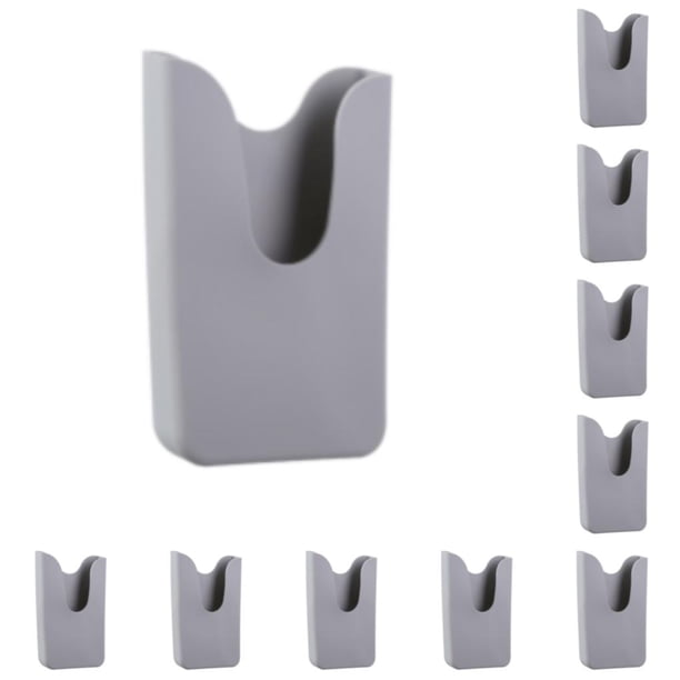 Seitruly Gel de sílice Soporte de almacenamiento de silicona multifuncional Varios teléfonos móviles La silicona es anticompresión Compacto gris 10Conjunto
