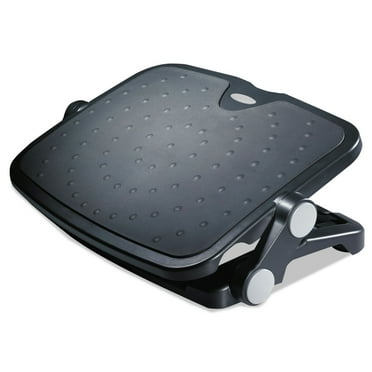 Alera ALEFS112 14 in. x 19.63 in. x 3.75 in. to 7.5 in. Soft Cushioned Ergonomic Footrest - Black