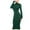 Green, variant on YWDJ Long Fall Dresses for Women 2022 Women Fashion Slim High Neck Long Dress Long Sleeve Pure Color Dress Black S
