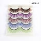 thumbnail image 1 of Zhuge Pestañas postizas de visón de colores, pestañas postizas de visón de gato largas y gruesas, rizadas y espectaculares, 5 pares (AYW-2), 1 of 3