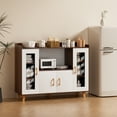 thumbnail image 3 of Rlietter Sideboard Buffet Cabinet with Storage, Kitchen Storage Cabinet with Open Shelf and 4 Doors for Kitchen, Dining Room, Living Room, 3 of 7