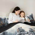thumbnail image 5 of Feelyou Couple Wolf Wildlife Full Size Comforter Sets, Rustic Farmhouse Lake Bedding Comforter Set, Western Jungle Animal Reversible Bedding Sets, Super Cozy Room Decor, 3-Piece, 5 of 8