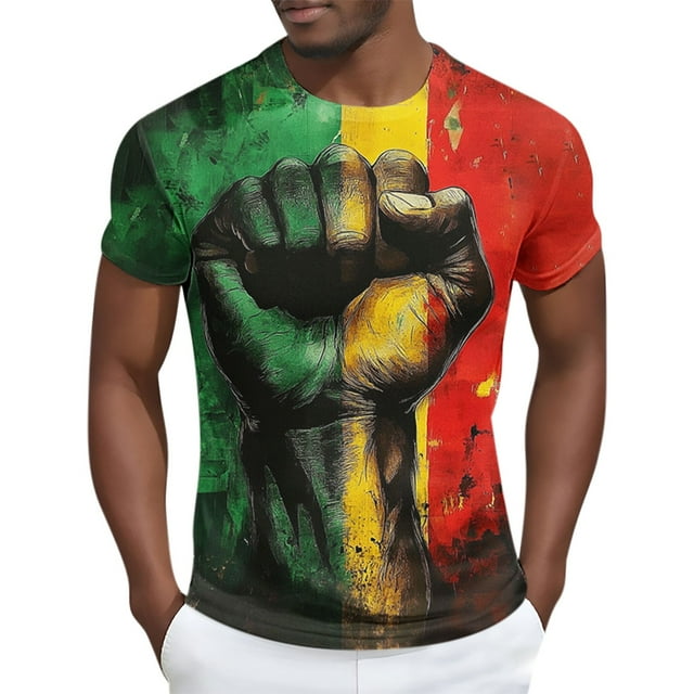 Tops para hombre, blusas y camisas de manga corta con cuello redondo para hombre Camisa de manga corta estampada para hombre Top/camisa de manga corta con cuello redondo Tops para hombre