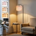thumbnail image 2 of Arc Floor Lamp Sky cloud pink love sweet love color tone for Tall Modern Standing Lamp LED Adjustable Linen Lampshade 3 Color Temperatures, 2 of 8