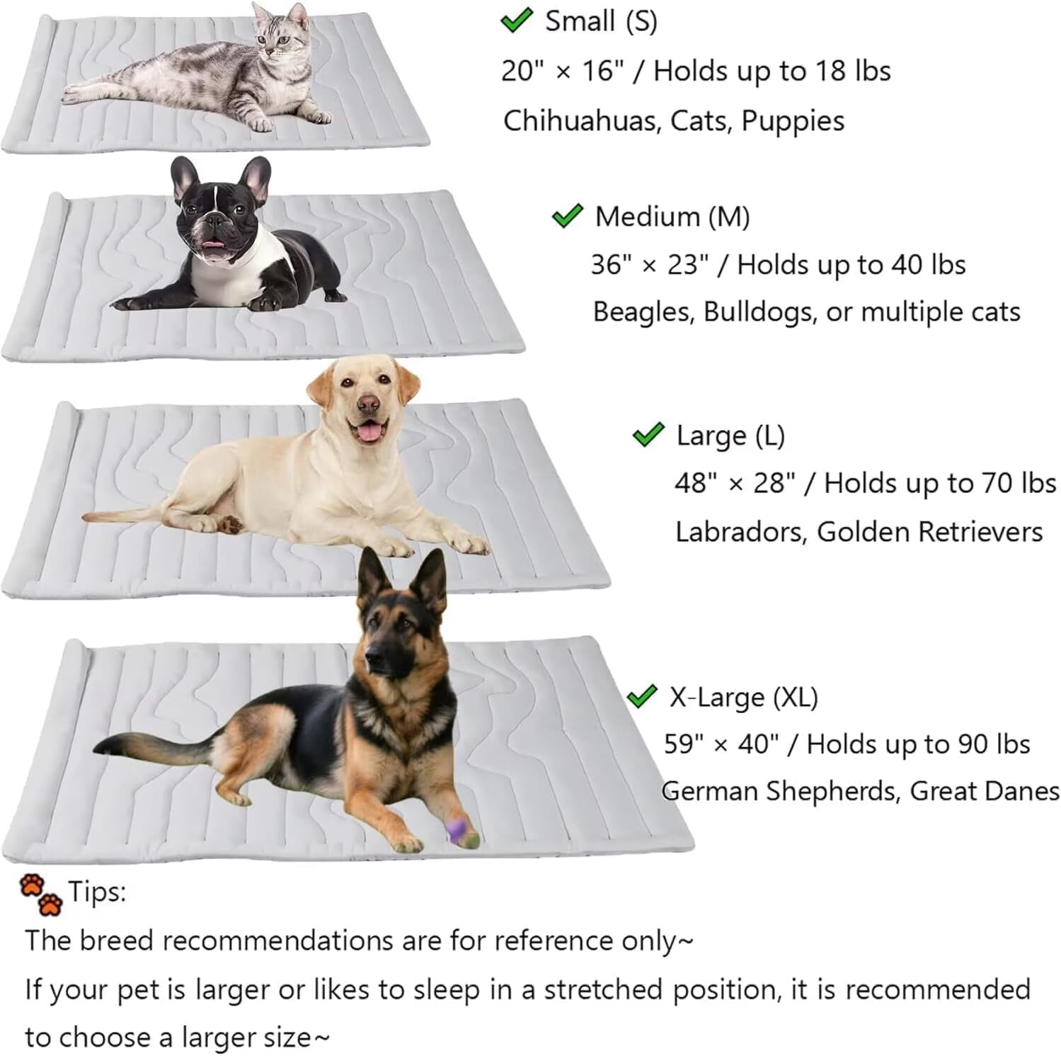 Kobolaf Dog Cooling Mat – Instant Self-Cooling Pet Pad, Foldable & Travel-Friendly, Durable Chew-Resistant Cooling Bed for Dogs & Cats