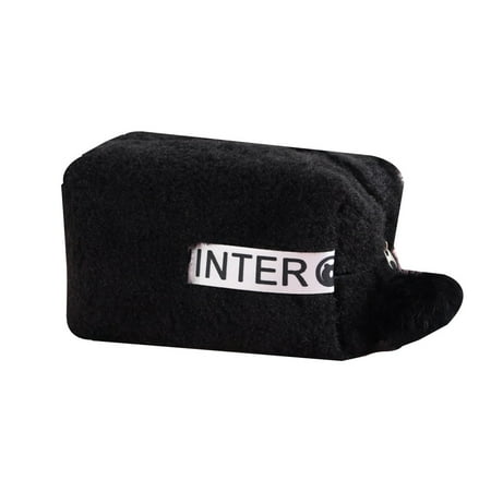 

ZIZOCWA Closet Organizer And Storage Close Storage Warm Inter Portable Plush Make Up Bags Household Items Black Black