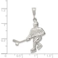 thumbnail image 3 of 925 Sterling Silver Hockey Goalie Stick Puck Glove Player Necklace Charm Pendant Sport, 3 of 9
