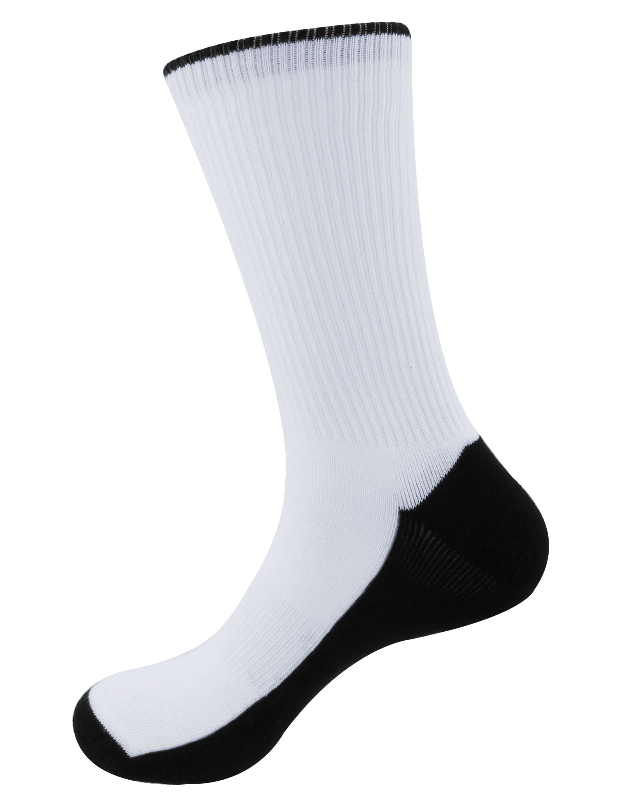 Blank Sublimation Socks SubReady Performance Crew Socks, White Black ...