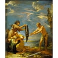 thumbnail image 2 of Salvator Rosa 20x24 Gold Ornate Framed and Double Matted Museum Art Print Titled - Odysseus and Nausicaa (About 1655), 2 of 4
