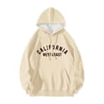 thumbnail image 6 of Tanghaowl Women Sweatshirt Oversized Pullover Hoodies Short Velvet Sweaters Long Sleeve Winter Fall Outfits Beige XL, 6 of 6