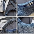 thumbnail image 6 of CoCoMangos Y2k Ruched Crescent Pleat Denim Bag Underarm Bag Zipper Shoulder Purse Casual Crossbody Satchel Bag for Women, 6 of 7