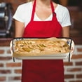 thumbnail image 5 of Yayeee Double Oven Mitt Kitchen Heat Resistant Baking 35" x7" Quilted Glove, White Mushroom, 5 of 6