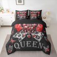 thumbnail image 2 of jejeloiu Bohemian Butterfly 7-Piece Twin Bedding Set,Cheetah Bowknot Red Black,Breathable Reversible Decor, 2 of 8
