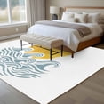 thumbnail image 4 of 6'x9' Area Rugs, Yellow Sun Rise Indoor Outdoor Area Rug for Living Room Bedroom, Ocean Waves Coastal Abstract Art Washable Bathroom Rugs Kitchen Floor Carpet Mats Home Decor Aesthetic, 4 of 8