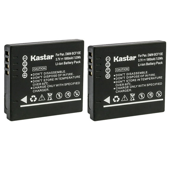 Kastar 2-Pack DMW-BCF10 Battery Replacement for Panasonic Lumix DMC-TS1, Lumix DMC-TS2, Lumix DMC-TS3, Lumix DMC-TS4, Lumix DMC-FS10, Lumix DMC-FS11, Lumix DMC-FS12, Lumix DMC-FS15 Camera